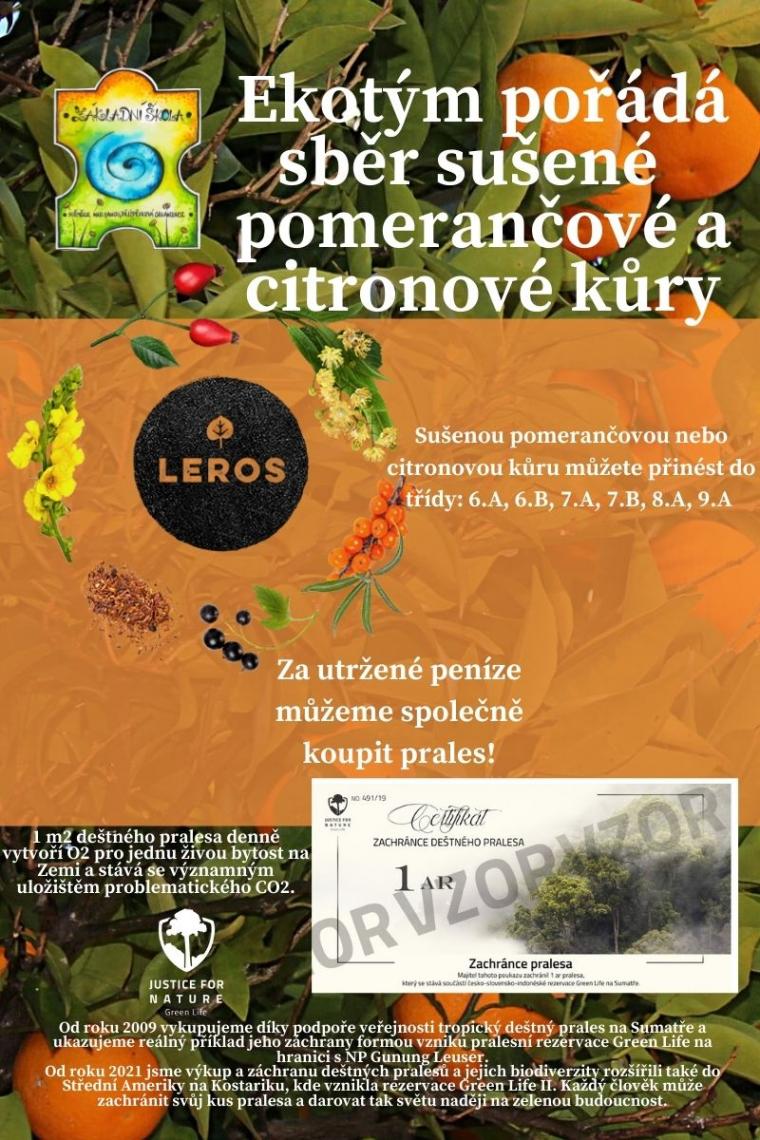 Sběr sušené pomerančové a citronové kůry - více informací zde