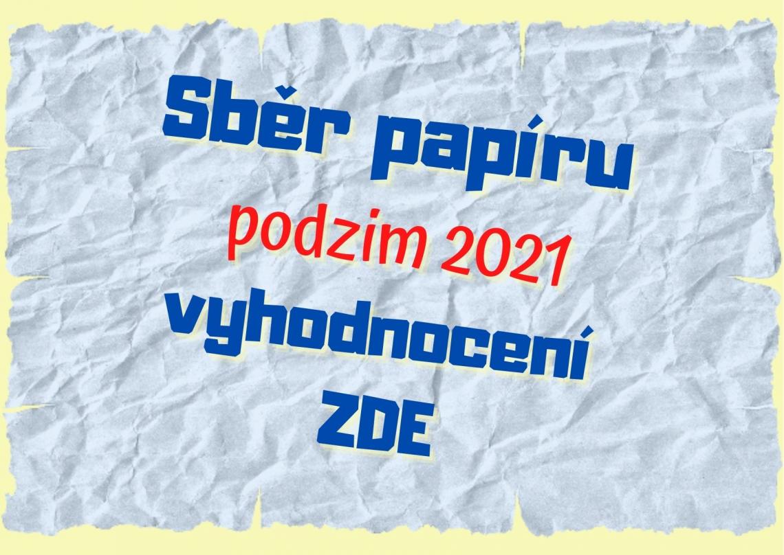 Sběr papíru - vyhodnocení zde