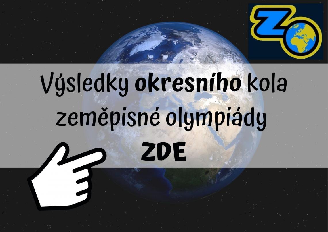 Výsledky okresního kola zeměpisné olympiády